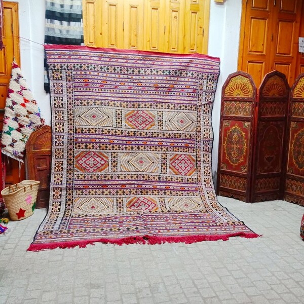 Assil Cactus Silk Rug 3 ft 2 in By 5 ft 1 in Handwoven Sabra Desert Craft For Living Rooms