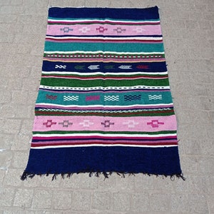 Cactus silk rug, Moroccan cactus silk kilim handmade .cactus silk rug ,Sabra carpet berber Authentic azilal area rug. Colorful rug