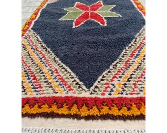 Moroccan azilal rug ,handmade soft wool rug berber ,colorful rug Authentic azilal