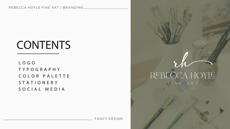Style Guide Loggo Image Custom Photographer and Artist Branding, Photography Logo Design, Brand ...