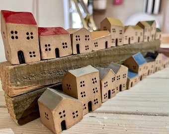 Casa de cerámica hecha a mano, casas de cerámica en miniatura, decoración caprichosa