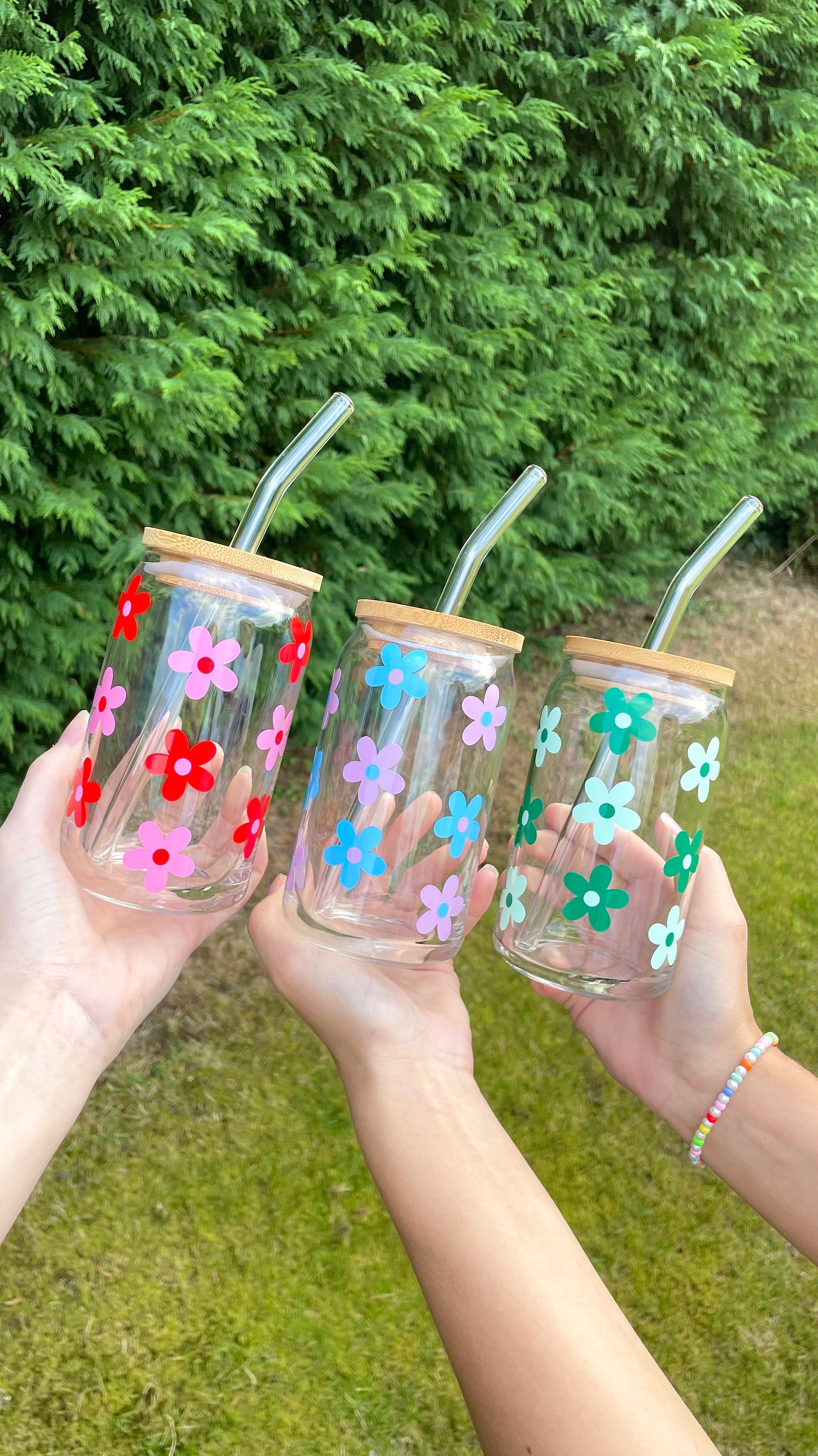 20 Oz Glass Cups With Bamboo Lids And Glass Straw - 4pcs Set Beer Can  Shaped Drinking Glasses, Iced Coffee Glasses, Cute Tumbler Cup For  Smoothie, Bob