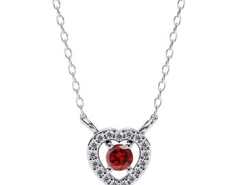 Natural Red Garnet Pendant | Garnet Engagement Pendant | 925 Sterling Silver Garnet Pendant | Red Garnet Pendant | Garnet Necklace