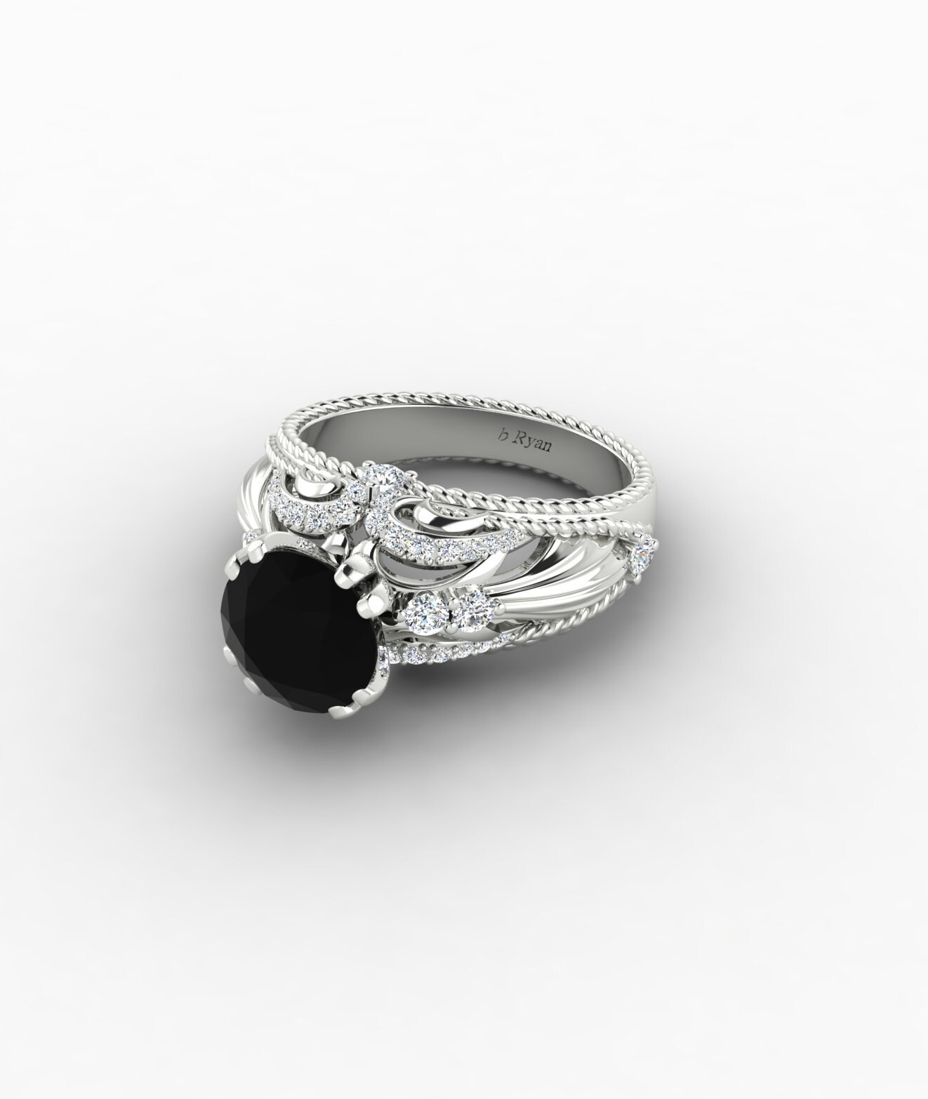 diamond and black onyx engagement ring diamond and black onyx engagement ring