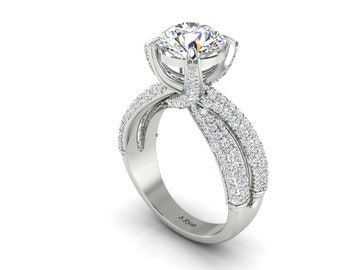 2Ct Lab Grown Diamond Engagement Ring In 14K Solid White Gold | Solitaire Lab Grown Diamond Wedding Ring | Lab Diamond Anniversary Ring
