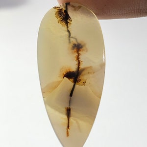 100% Natürlich Landschaftlich Achat !!! Baumachat, Dendritenquarz, Dendritenachat Malerischer Achat-Edelstein, Dendritenachat-Stein RING-Größe 39X17 MM