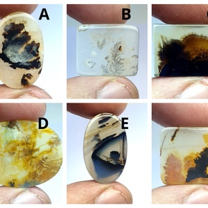 Natürlicher Dendritenachat, Dendritischer Cabochon, Achat-Lose Edelstein, Malerischer Dendritischer Achat, Heilende Eigenschaften, Farbe, Kraftstein