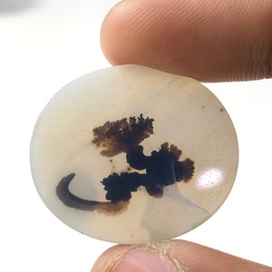 100% Natürlich Landschaftlich Achat !!! Baumachat, Dendritenquarz, Dendritenachat Malerischer Achat-Edelstein, Dendritenachat-Stein RING-Größe 29x25 MM