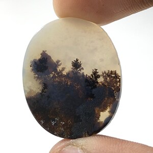 100% Natürlich Landschaftlich Achat !!! Baumachat, Dendritenquarz, Dendritenachat Malerischer Achat-Edelstein, Dendritenachat-Stein RING-Größe 28 x 24 MM