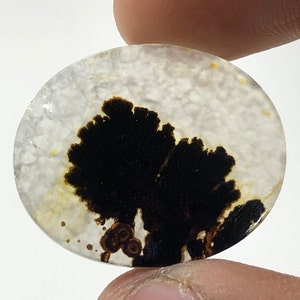 100% Natürlich Landschaftlich Achat !!! Baumachat, Dendritenquarz, Dendritenachat Malerischer Achat-Edelstein, Dendritenachat-Stein RING-Größe 27 x 22 MM