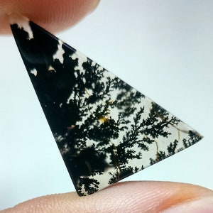 100% Natürlich Landschaftlich Achat !!! Baumachat, Dendritenquarz, Dendritenachat, Malerischer Achat-Edelstein, Dendritischer Achatstein, Größe 26 x 18 mm