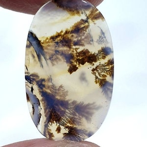 Wunderschöner Designer Dendriten Achat !!! NATÜRLICHER Dendritenachat Cabochon, loser Edelstein, 15 x 25 mm Dendritenachat zur Herstellung von Schmuckanhängern.