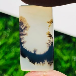 Wunderschöner Designer Dendriten Achat !!!  NATÜRLICHER Dendritischer Achat Cabochon, loser Edelstein, 11 x 21 mm Dendritischer Achat für die Herstellung von Schmuck Pendent.