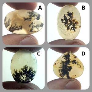 NATÜRLICHER Dendritenachat Cabochon, loser Edelstein, Dendritenachat für die Herstellung von Schmuck Pendent Größe.