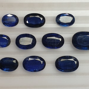 Kyanit Oval Cut Facettiertes Lot, 9X7 MM Bis 14X10 MM- Natürlicher Kyanit Oval Cut Facettiertes Lot Edelstein Großhandelslos für Schmuck Ring.