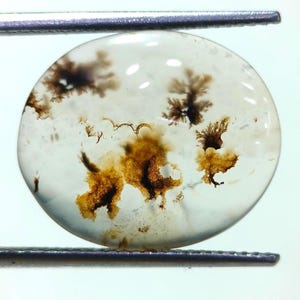 Piedra de diseño. Cabujón de ágata dendrítica de fantasía, piedra preciosa suelta, ágata dendrítica para hacer colgantes de joyería, tamaño 18 x 15 mm.