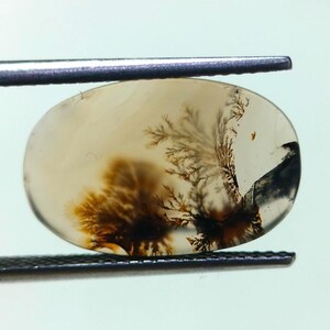 Piedra de diseño. Cabujón de ágata dendrítica de fantasía, piedra preciosa suelta, ágata dendrítica para hacer colgantes de joyería. Tamaño: 17 x 11 mm.