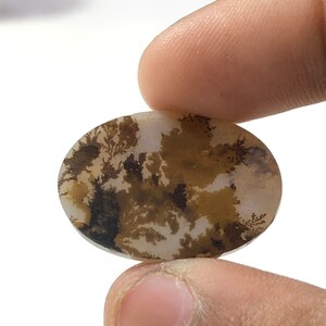 100% Natürlich Landschaftlich Achat !!! Baumachat, Dendritenquarz, Dendritenachat Malerischer Achat-Edelstein, Dendritenachat-Stein RING-Größe 27 x 18 MM