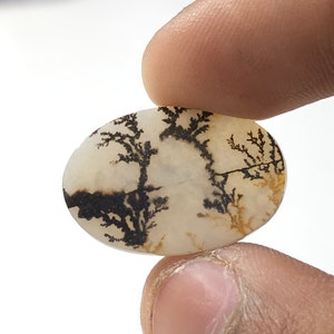 100% Natürlich Landschaftlich Achat !!! Baumachat, Dendritenquarz, Dendritenachat Malerischer Achat-Edelstein, Dendritenachat-Stein RING-Größe 23 x 15 MM