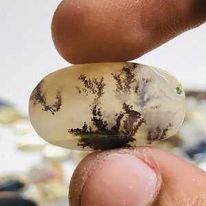 Natürlicher Achat !!! Dendritenachat Birne Cabochon, Lose Edelstein, Dendritenachat 12X22 Größe für die Herstellung von Schmuck Pendent