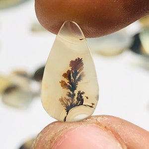 Wunderschöner Designer Dendriten Achat !!! NATÜRLICHER Dendritenachat Cabochon, loser Edelstein, 15x8 MM Dendritenachat für die Herstellung von Schmuck Pendent.