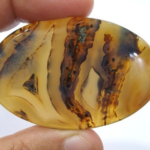 100% natürliche Qualität Montana Achat Design Cabochon 59X38 MM Cabochon, loser Edelstein, natürlicher Montana Achat für die Herstellung von Pendent Schmuck.