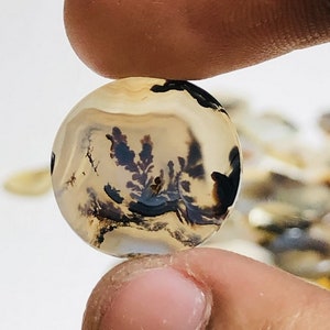 Natürlicher Achat !!! Dendritenachat Birne Cabochon, Lose Edelstein, Dendritenachat 16X16 Größe für die Herstellung von Schmuck Pendent