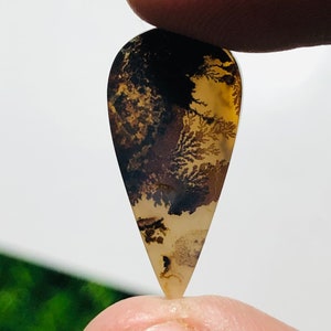 Wunderschöner Designer Dendriten Achat !!! NATÜRLICHER Dendritenachat Cabochon, loser Edelstein, 10x22 MM Dendritenachat für die Herstellung von Schmuck Pendent.