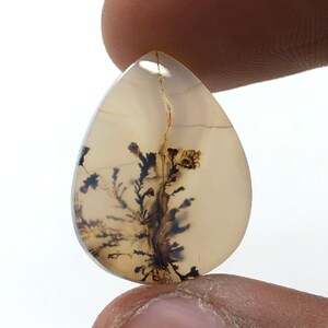 100% Natürlich Landschaftlich Achat !!! Baumachat, Dendritenquarz, Dendritenachat Malerischer Achat-Edelstein, Dendritenachat-Stein RING-Größe 20 x 16 MM