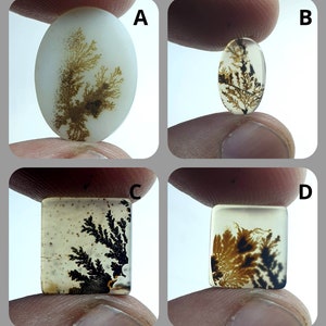 NATÜRLICHER Dendritenachat Cabochon, loser Edelstein, Dendritenachat für die Herstellung von Schmuck, Anhänger, Ring.