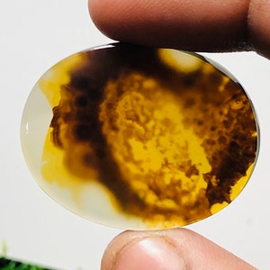 Wunderschöner Designer Dendriten Achat !!!  NATÜRLICHER Dendritischer Achat Cabochon, loser Edelstein, 28 x 35 mm Dendritischer Achat zur Herstellung von Schmuckanhängern.