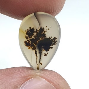 Wunderschöner Designer Dendriten Achat !!! NATÜRLICHER Dendritenachat Cabochon, 11 x 15 mm Kleiner Edelstein, Dendritenachat zur Herstellung von Schmuckanhängern.