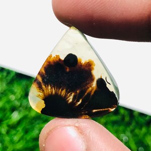 Wunderschöner Designer Dendriten Achat !!!  NATÜRLICHER Dendritenachat Cabochon, loser Edelstein, 20 x 21 MM Dendritenachat für die Herstellung von Schmuck Pendent.