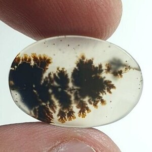 Wunderschöner Designer Dendriten Achat !!! NATÜRLICHER Dendritenachat Cabochon, loser Edelstein, 22 x 14 mm Dendritenachat zur Herstellung von Schmuckanhängern.