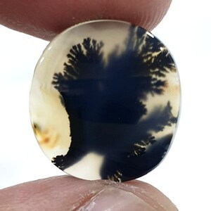 Wunderschöner Designer Dendriten Achat !!! NATÜRLICHER Dendritenachat Cabochon, loser Edelstein, 16 x 17 mm Dendritenachat zur Herstellung von Schmuckanhängern.