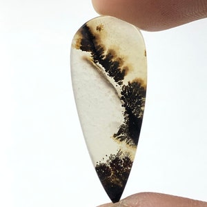 100% Natürlich Landschaftlich Achat !!! Baumachat, Dendritenquarz, Dendritenachat Malerischer Achat-Edelstein, Dendritenachat-Stein RING-Größe 30X13 MM