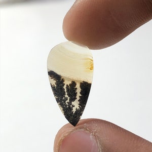 100% Natürlich Landschaftlich Achat !!! Baumachat, Dendritenquarz, Dendritenachat Malerischer Achat-Edelstein, Dendritenachat-Stein RING-Größe 19 x 11 MM