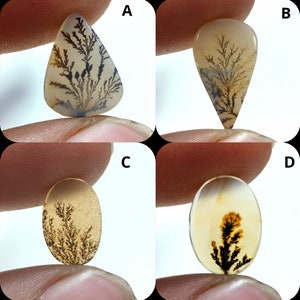 Natürlicher Dendritenachat, Dendritischer Cabochon, Achat-Lose Edelstein, Malerischer Dendritischer Achat, Heilende Eigenschaften, Farbe, Kraftstein