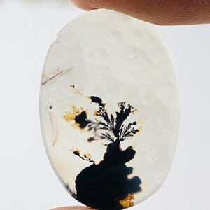 Wunderschöner Designer Dendriten Achat !!! NATÜRLICHER Dendritenachat Cabochon, loser Edelstein, 20x14 mm Dendritenachat für die Herstellung von Schmuck Pendent.