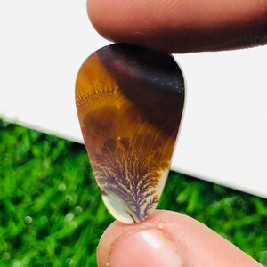 Wunderschöner Designer Dendriten Achat !!!  NATÜRLICHER Dendritischer Achat Cabochon, loser Edelstein, 15 x 24 mm Dendritischer Achat zur Herstellung von Schmuckanhängern.