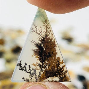 Wunderschöner Designer Dendriten Achat !!! NATÜRLICHER Dendritenachat Cabochon, loser Edelstein, 15X20 MM Dendritenachat für die Herstellung von Schmuck Pendent.