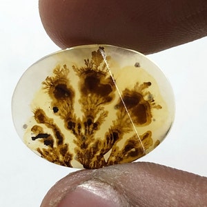 100% Natürlich Landschaftlich Achat !!! Baumachat, Dendritenquarz, Dendritenachat Malerischer Achat-Edelstein, Dendritenachat-Stein RING-Größe 18 x 14 MM