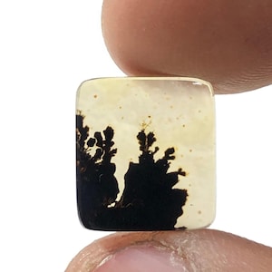 100% Natürlich Landschaftlich Achat !!! Baumachat, Dendritenquarz, Dendritenachat Malerischer Achat-Edelstein, Dendritenachat-Stein RING-Größe 12 x 11 MM
