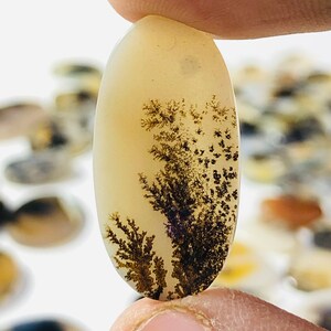 Wunderschöner Designer Dendriten Achat !!! NATÜRLICHER Dendritenachat Cabochon, loser Edelstein, 13X25 MM Dendritenachat für die Herstellung von Schmuck Pendent.