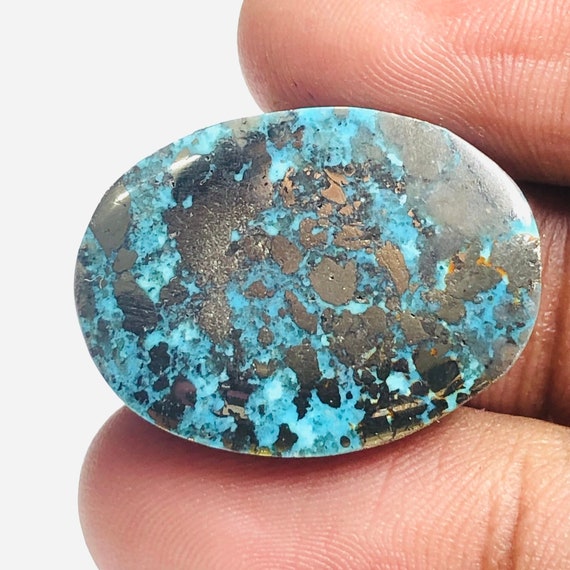 Nishapur Turquoise Persian Turquoise Oval Cabochon 26x19x6 mm Natural Natural Turquoise Cabochon Turquoise Smooth Gemstone