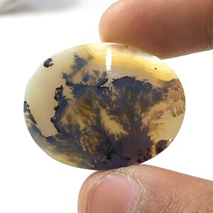 100% Natürlich Landschaftlich Achat !!! Baumachat, Dendritenquarz, Dendritenachat Malerischer Achat-Edelstein, Dendritenachat-Stein RING-Größe 31x25 MM