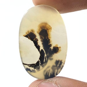 100% Natürlich Landschaftlich Achat !!! Baumachat, Dendritenquarz, Dendritenachat Malerischer Achat-Edelstein, Dendritenachat-Stein RING-Größe 26X17 MM