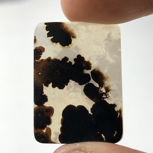 100% Natürlich Landschaftlich Achat !!! Baumachat, Dendritenquarz, Dendritenachat Malerischer Achat-Edelstein, Dendritenachat-Stein RING-Größe 27 x 20 MM