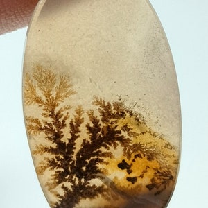 100% Natürlich Landschaftlich Achat !!! Baumachat, Dendritenquarz, Dendritenachat, Malerischer Achat-Edelstein, Dendritenachatstein, Größe 27 x 15 MM