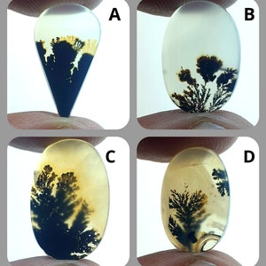 NATÜRLICHER Dendritenachat Cabochon, loser Edelstein, Dendritenachat für die Herstellung von Schmuck Pendent Größe.